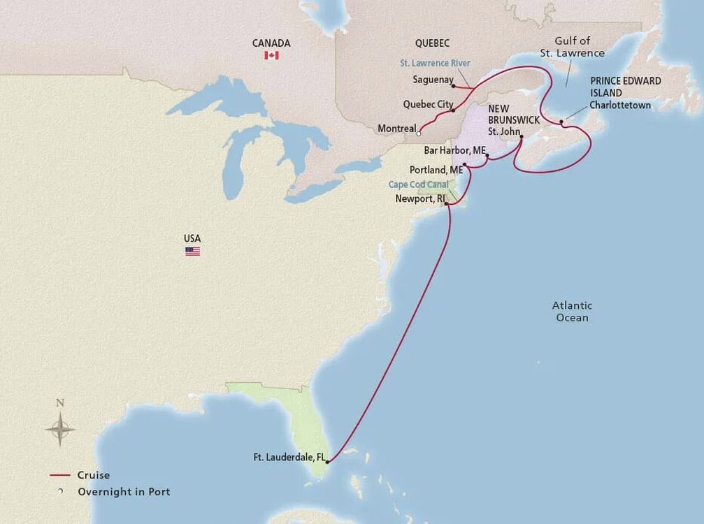 viking cruises canada and new england