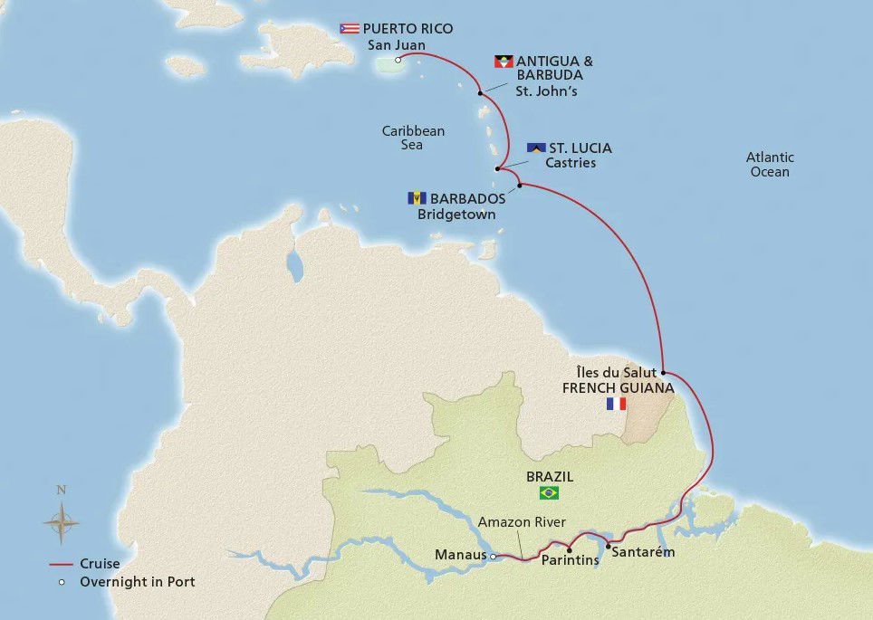 Amazon & Caribbean Adventure - Viking (12 Night Cruise from San Juan to