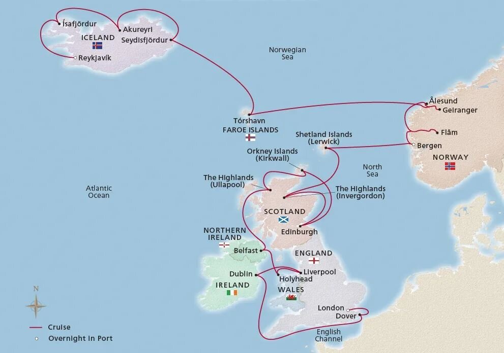 cruise british isles and iceland