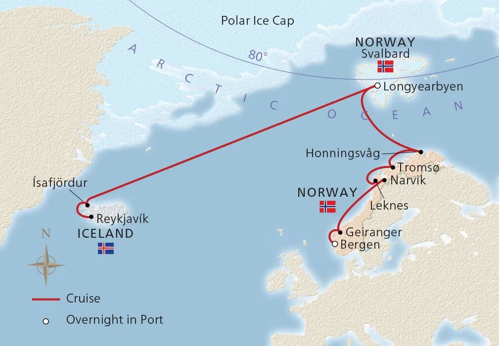 Iceland & Norway's Arctic Explorer Viking (14 Night Cruise from