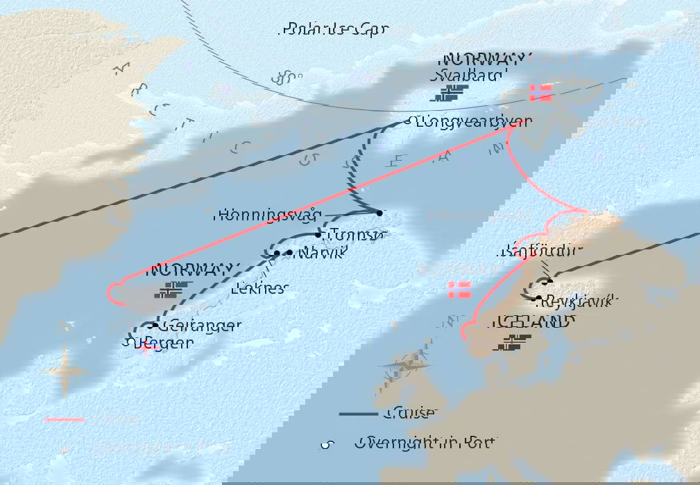 Iceland & Norway's Arctic Explorer Viking (14 Night Cruise from