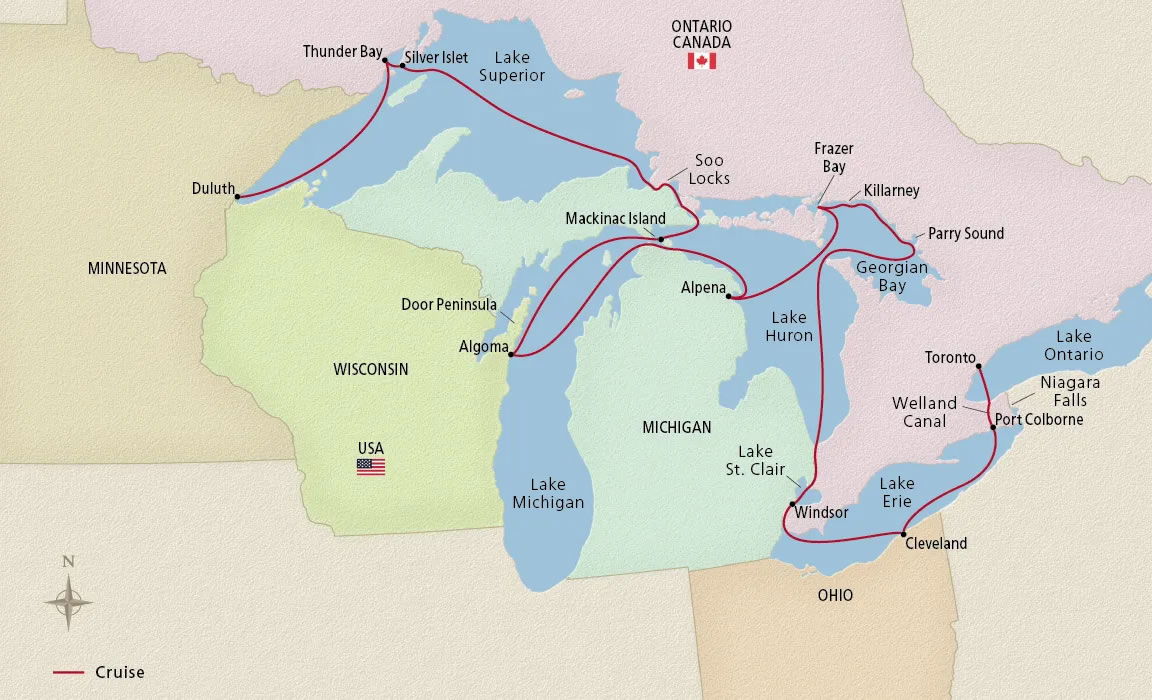 Great Lakes Collection - Viking (14 Night Cruise from Duluth to Toronto)