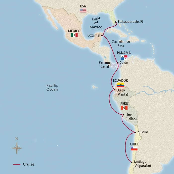 Panama & Scenic South America Viking (17 Night Cruise from Santiago