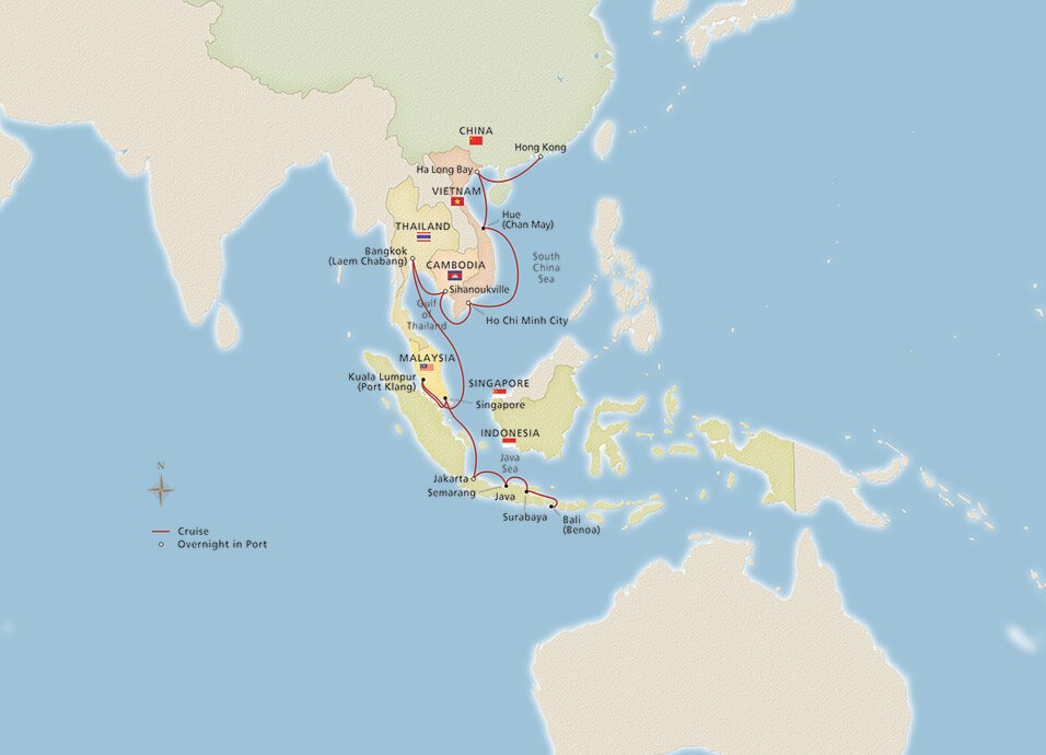 Southeast Asia Viking (26 Night Cruise from Hong Kong to Bali)