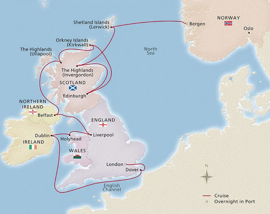 British Isles Explorer Viking (14 Night Cruise from Bergen to London)