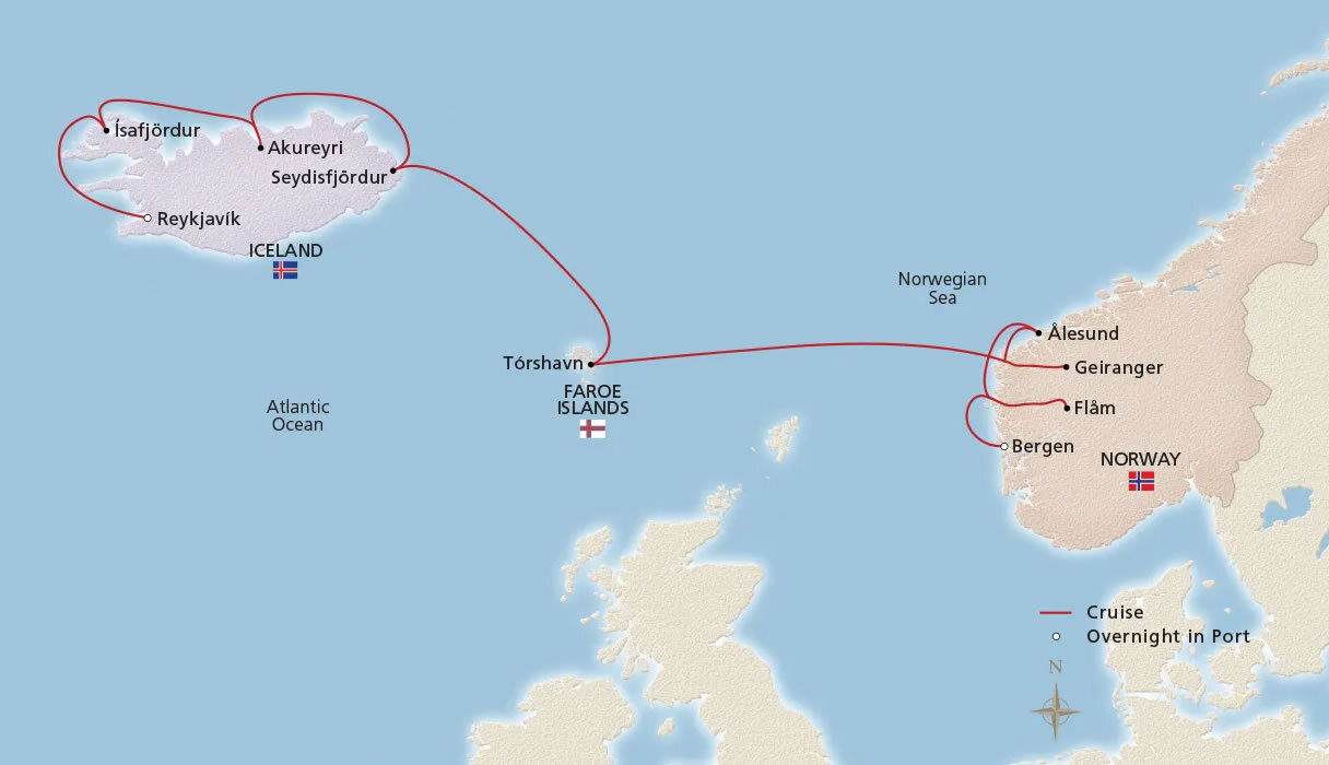 Iceland's Majestic Landscapes Viking (12 Night Cruise from Bergen to