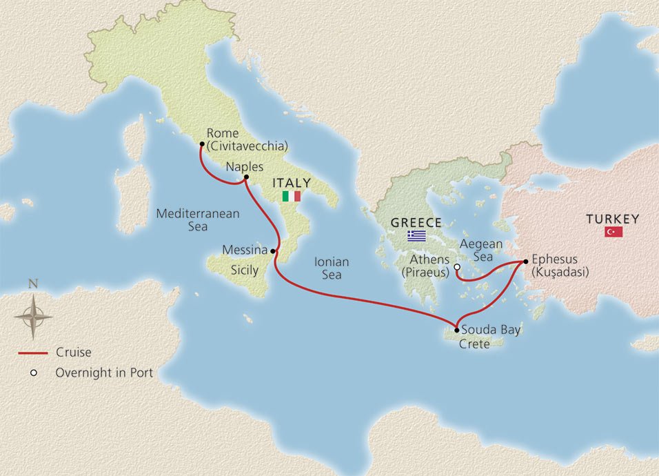 Journey to Antiquities - Viking (7 Night Cruise from Rome to Athens)