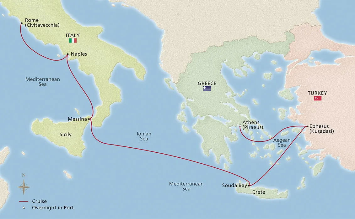 Journey to Antiquities - Viking (7 Night Cruise from Rome to Athens)