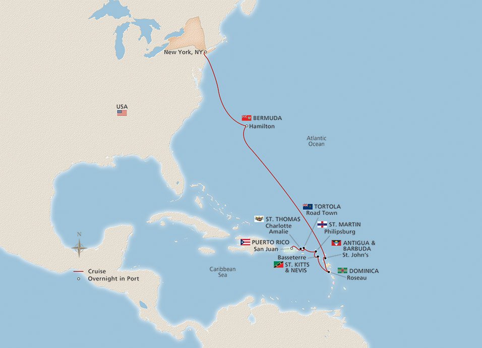 New York Bermuda the West Indies Viking 14 Night Cruise from