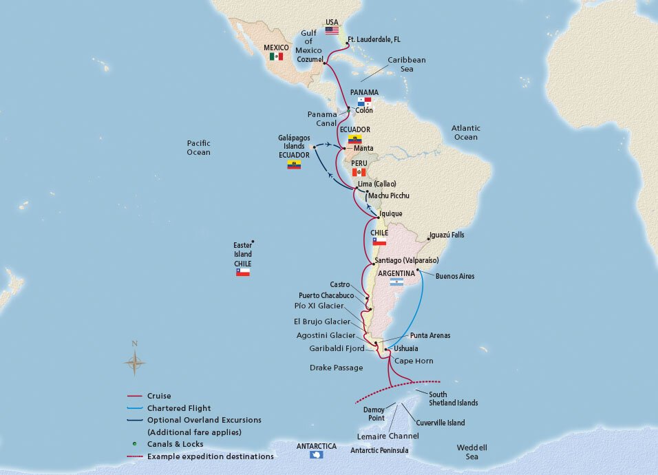 Antarctic Explorer & The Americas Viking (41 Night Cruise from