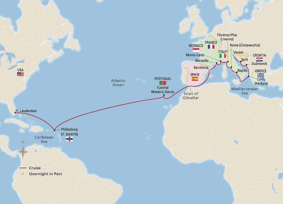 Atlantic & Mediterranean Odyssey - Viking (26 Night Cruise from Fort ...