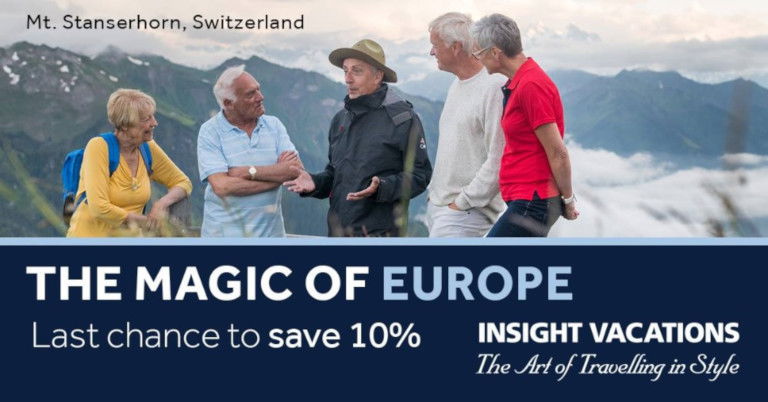 Don't Miss Insight Vacation’s Best Offer for Your 2019 Europe Trip!