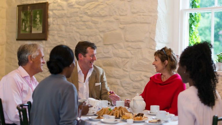 Afternoon tea at Ballindalloch Castle, Scotland