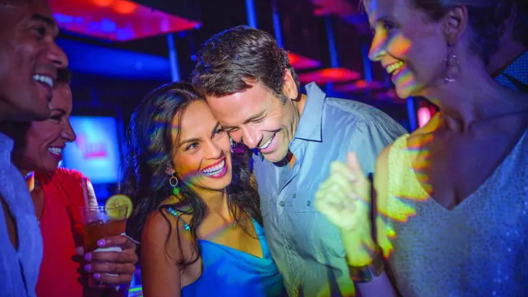 Dancing the night away at the Bliss Ultra Lounge on Norwegian Breakaway