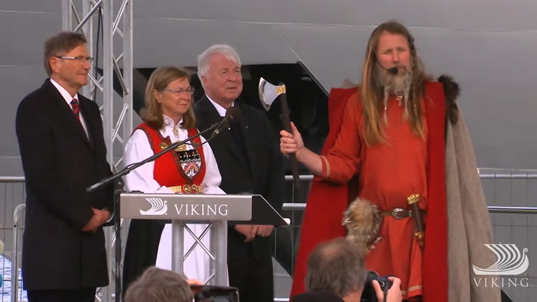 Viking Sky Christened in Norway