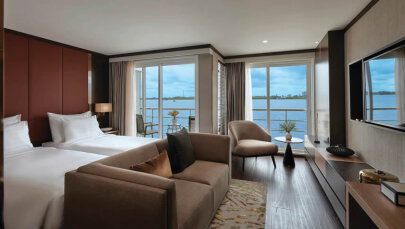 Mekong Serenity Deluxe Twin Balcony Suite
