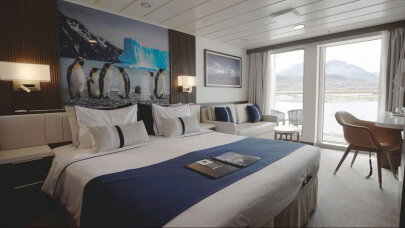 Greg Mortimer Balcony Stateroom (A) (Single)