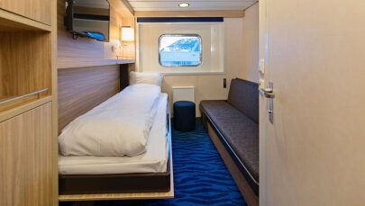 MS Nordlys Polar Outside (Twin Beds) (Restricted View)