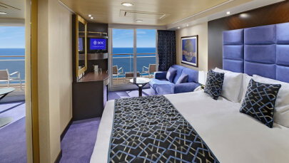 MSC Fantasia Deluxe Balcony with Partial View