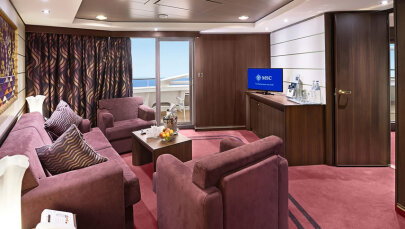 MSC Fantasia The MSC Yacht Club Executive and Family Suite with Balcony
