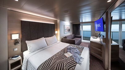 MSC World America Deluxe Balcony with Partial View