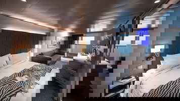 MSC World Asia Deluxe Balcony with Partial View