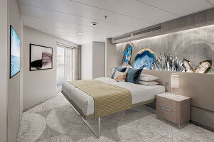 Norwegian Aqua Family Suite (Master Bedroom & Balcony)