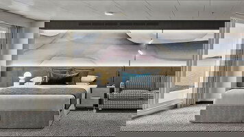 Norwegian Aura Forward-Facing Club Balcony Suite