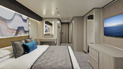 Norwegian Aura Forward-Facing Suite (Master Bedroom & Large Balcony)