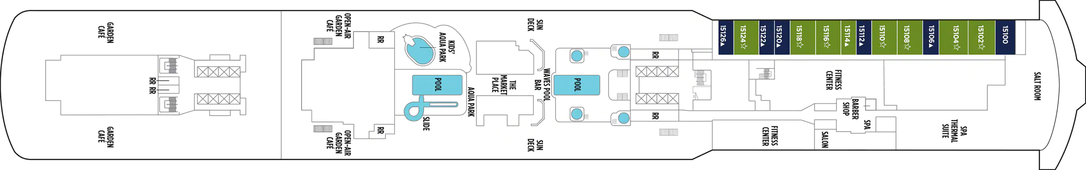 norwegian cruise getaway room map