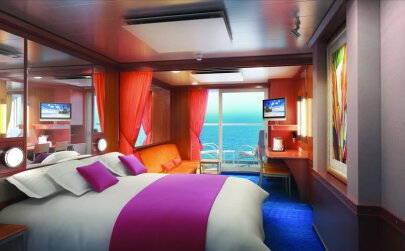 Norwegian Jewel Aft-Facing Club Balcony Suite