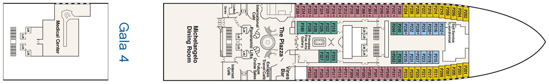 emerald princess cruise ship layout