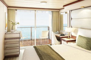 Enchanted Princess Balcony Stateroom (Obstructed)