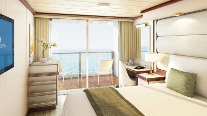 Royal Princess Deluxe Balcony Stateroom (Obstructed)