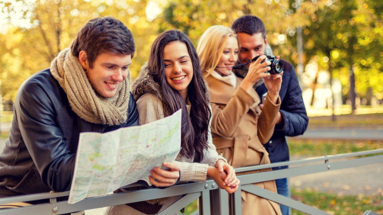 Traveller Group Looking at Map